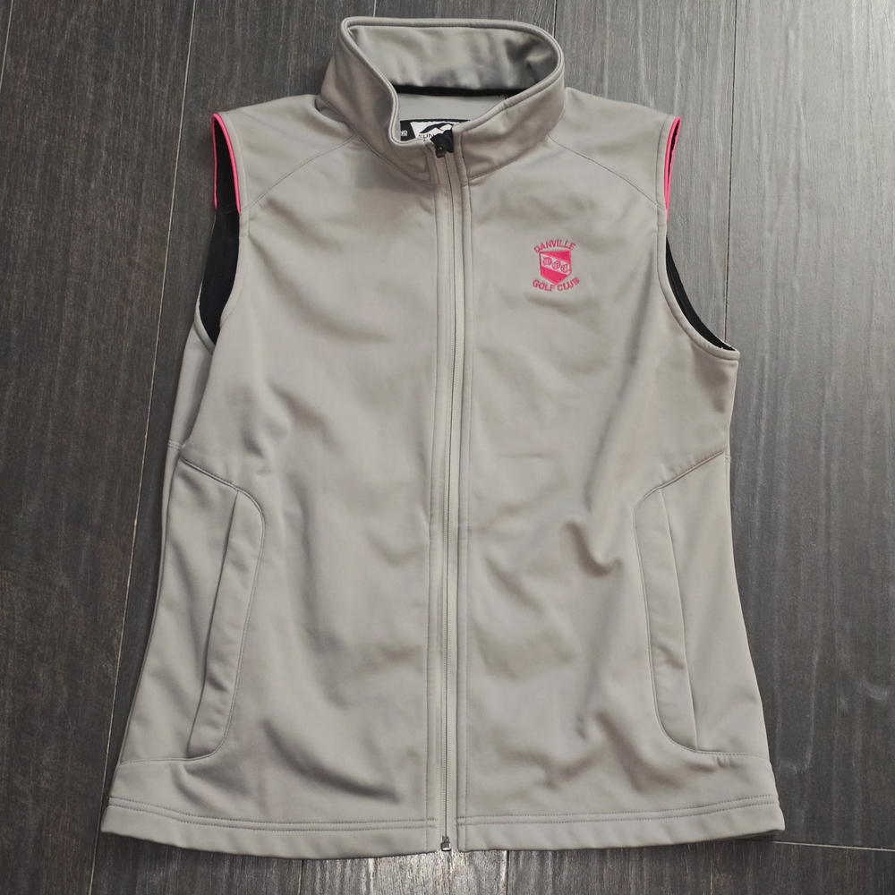 Sun Mountain Womens Grey Golf Vest Size Large Danville VA Golf CLUB